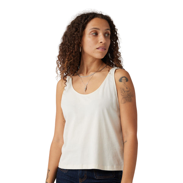 Tank Top in Stone Color - Versatile and Breezy Free-Flowing Tank Top for Women