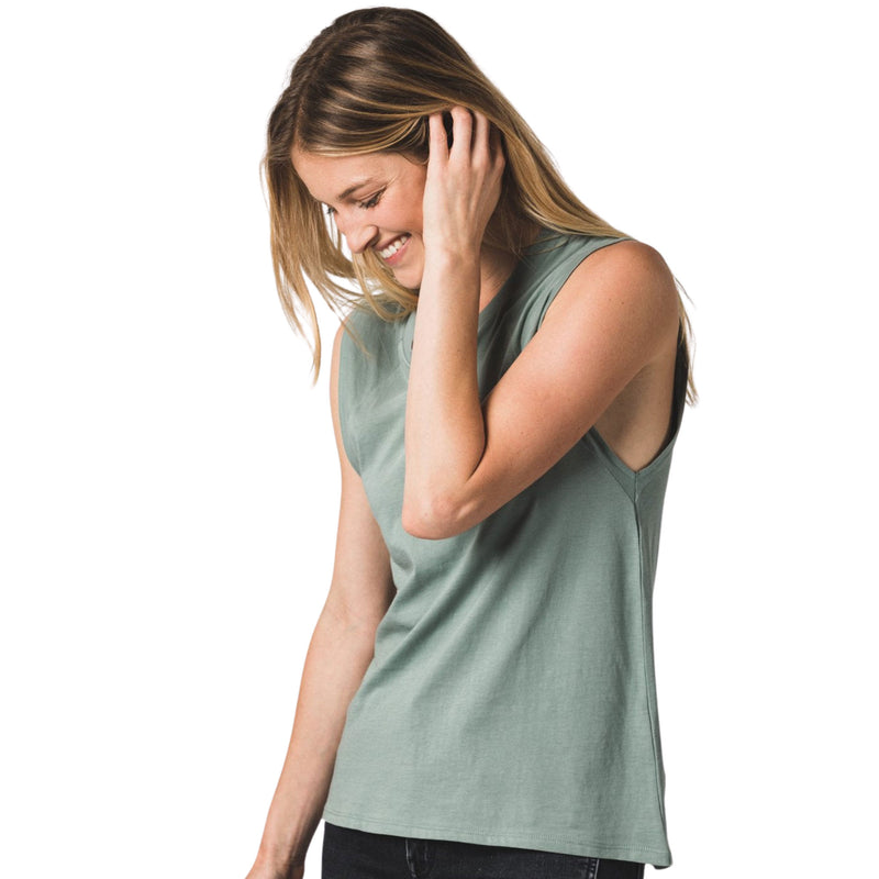 Customizable Lightweight Muscle Tank in Sage for Women
