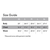 Size Chart of Women's Muscle Tank