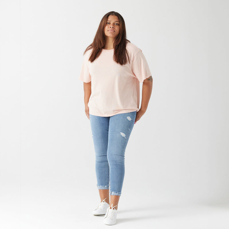 Women's Relaxed Shirt - Oversized and Comfortable Fit in Dusty Rose