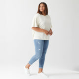 Women's Relaxed Shirt - Oversized and Comfortable Fit in Stone