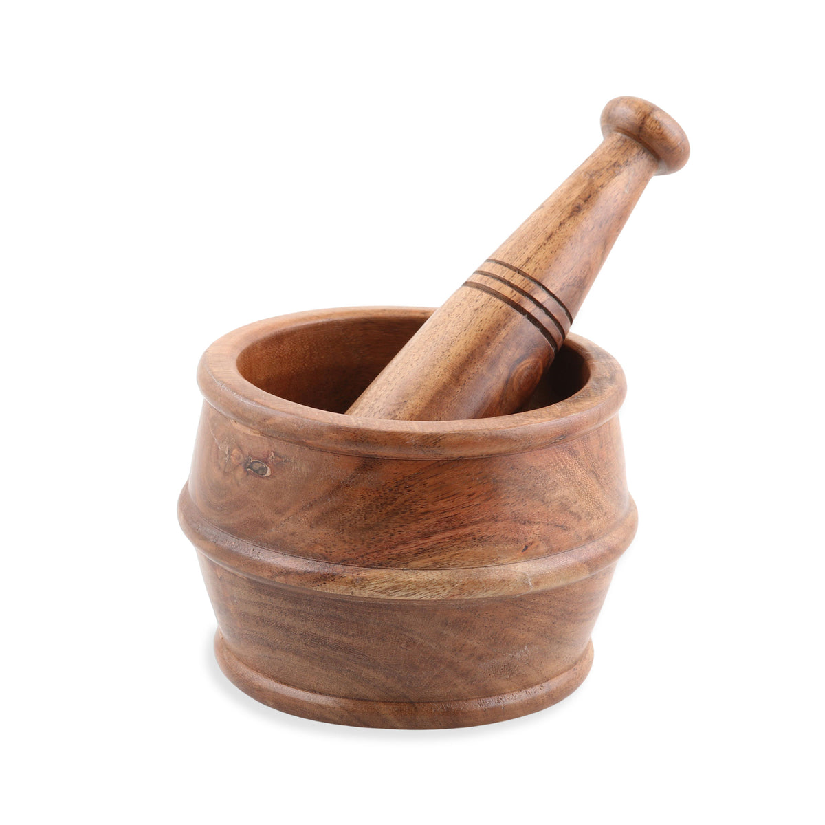 Handcrafted Wood Mortar and Pestle