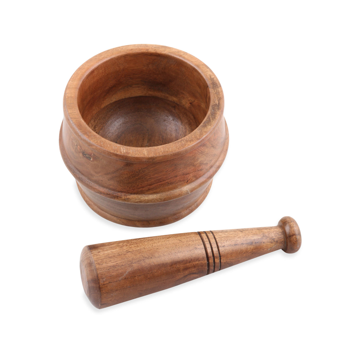 Handcrafted Wood Mortar and Pestle