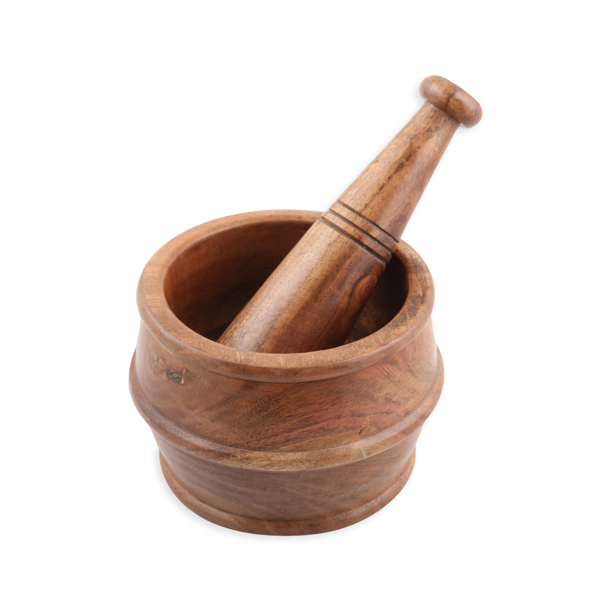 Handcrafted Wood Mortar and Pestle