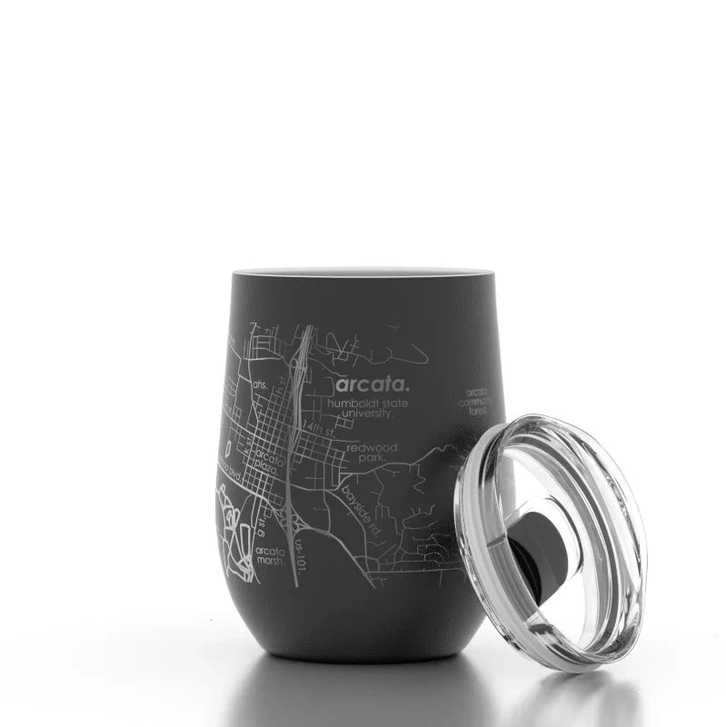 Home Town Maps Insulated Wine Tumbler 12 oz - Set of 2