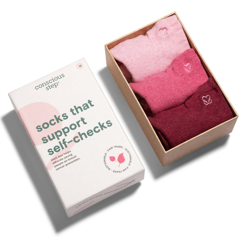 Socks that Promote Breast Cancer Prevention Gift Set