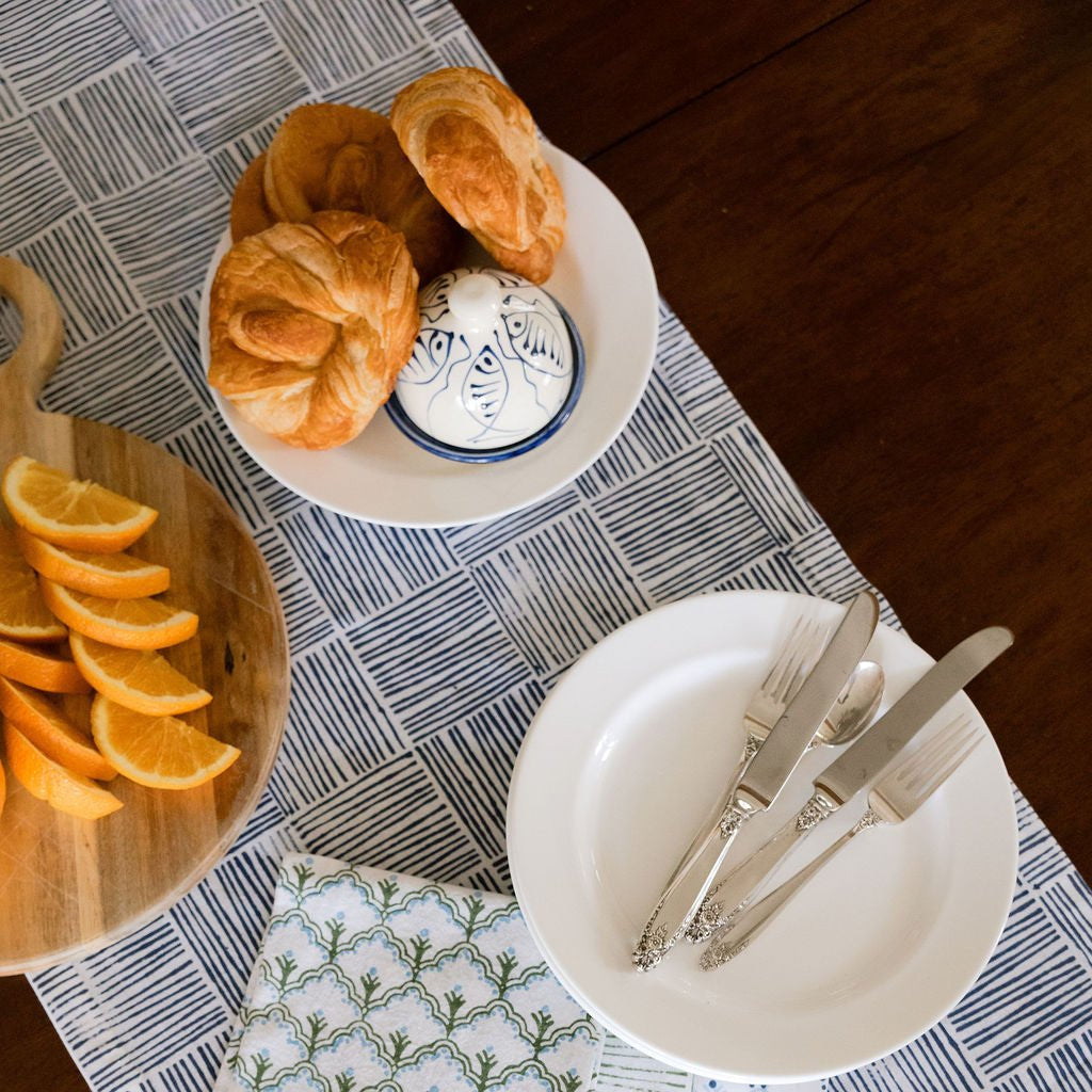 18x120 Hand Block Printed Table Runner
