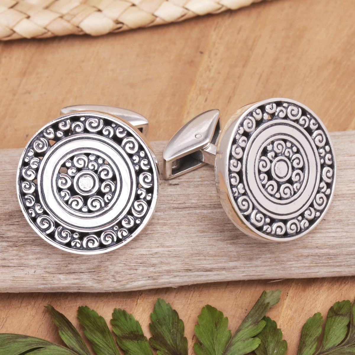 Good Fortune Sterling Silver Cufflinks - Universal Coin