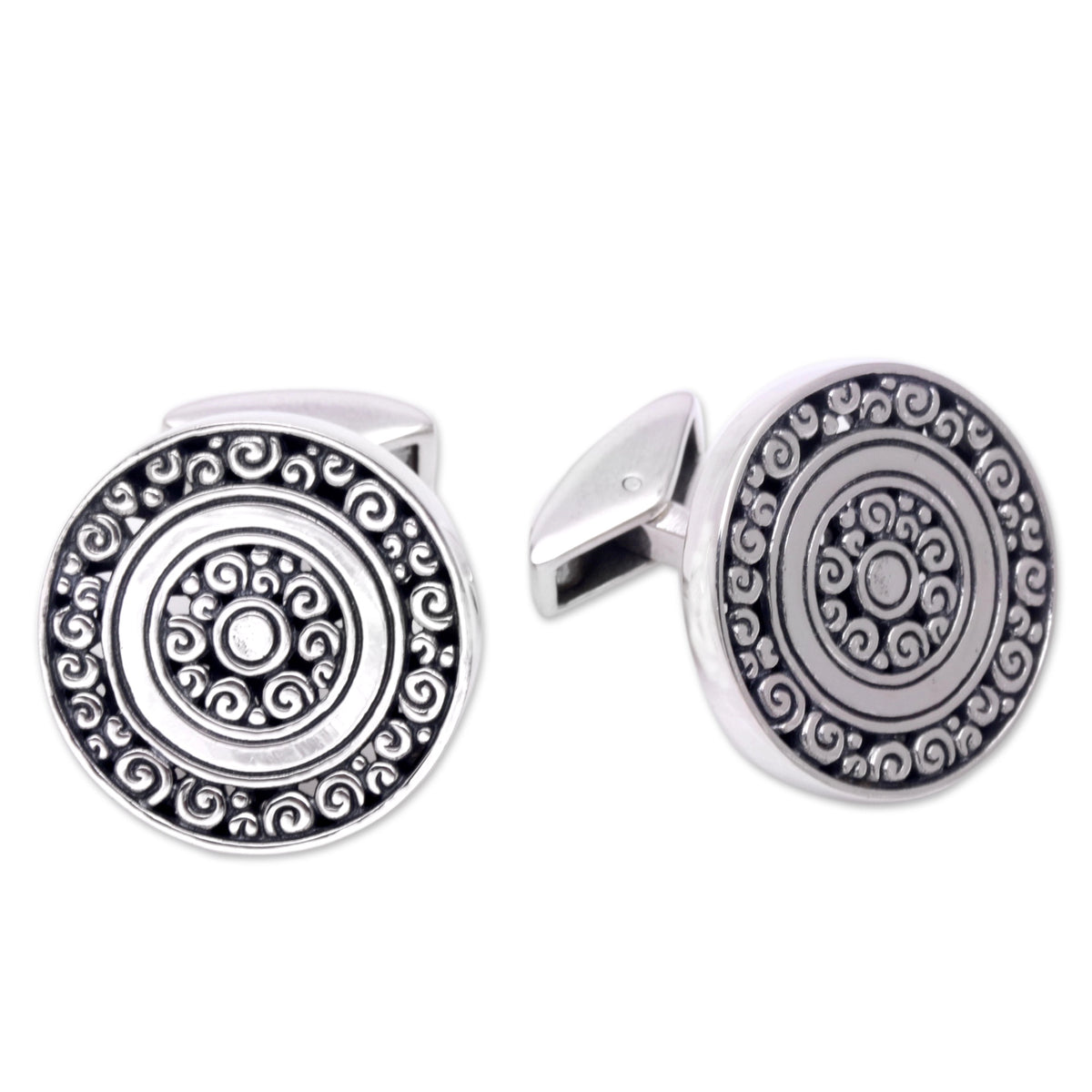 Good Fortune Sterling Silver Cufflinks - Universal Coin