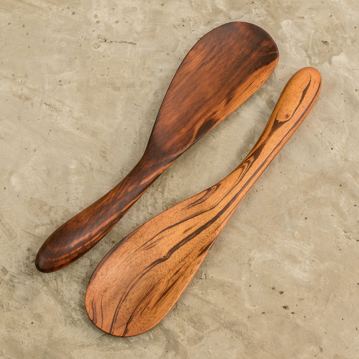 Unique Wood Serving Utensils (Pair) - Maya Cuisine