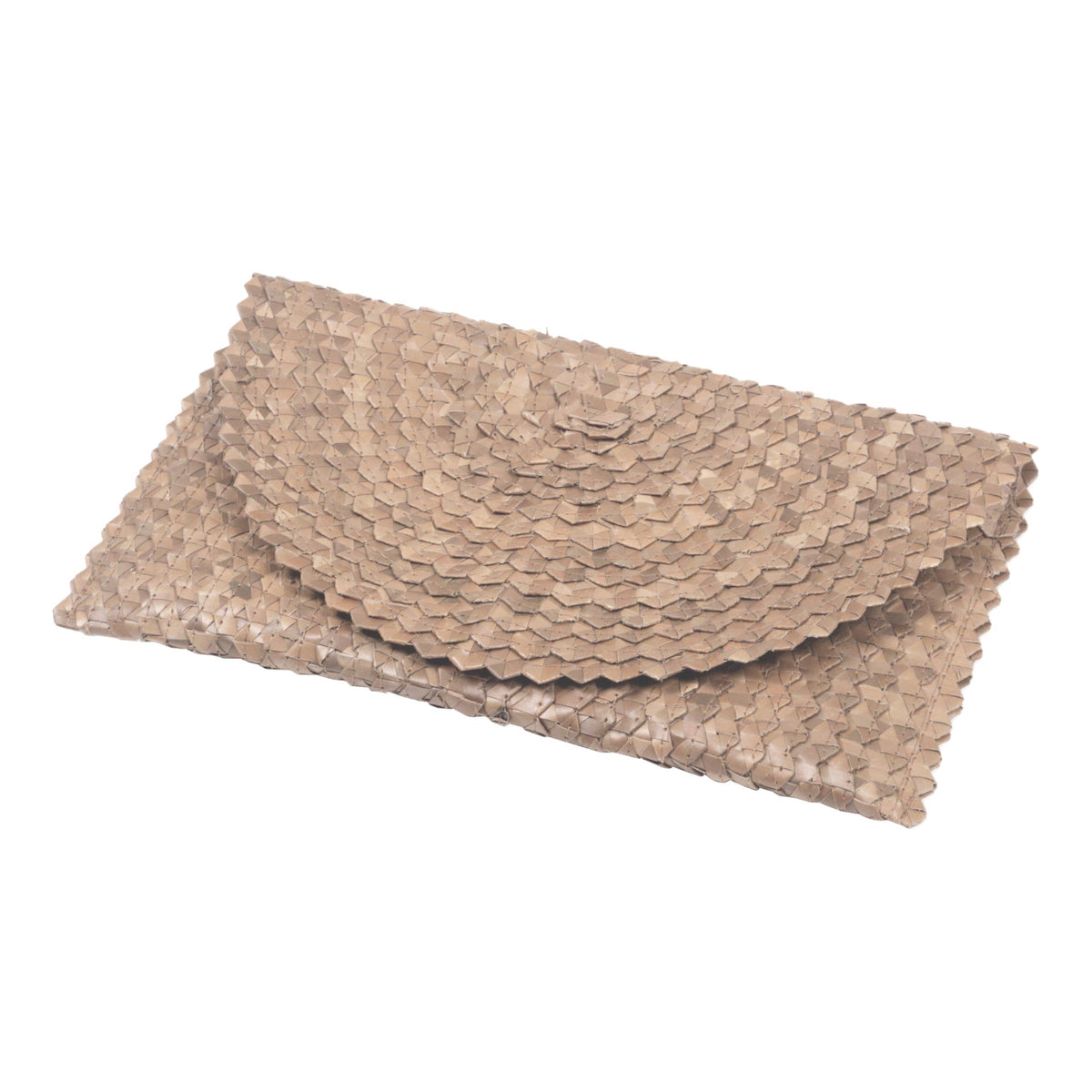 Tropical Touch - a Handmade Brown Palm Leaf Clutch Handbag from Indonesia
