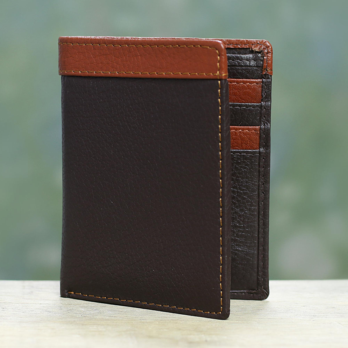 Espresso Sienna Harmony - a Handsome Leather Wallet for Men in Espresso Brown and Sienna