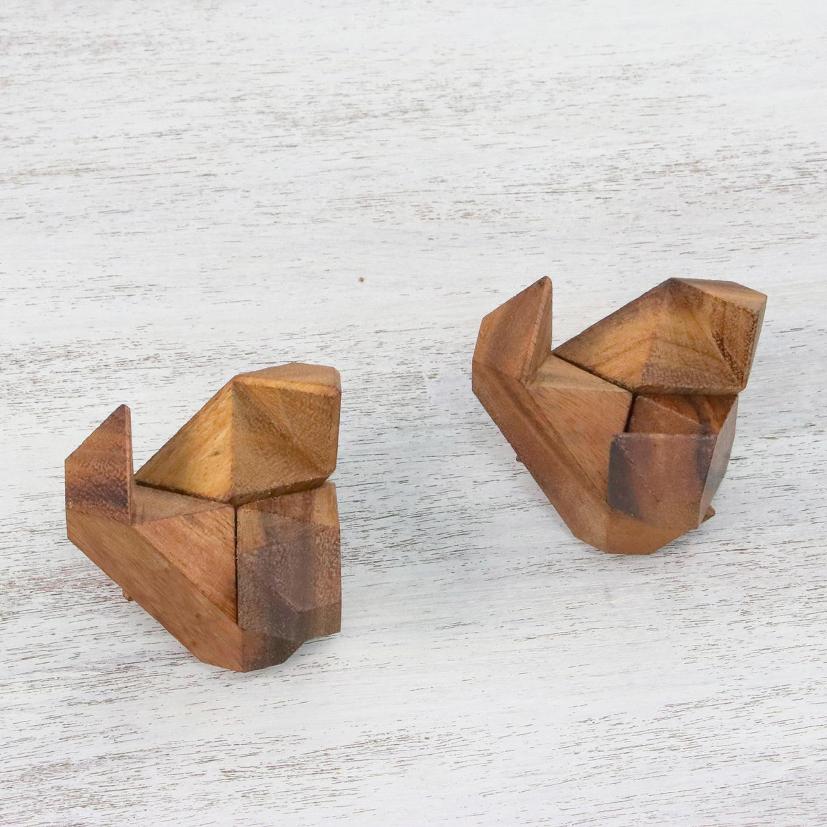 Handcrafted Wood Star-Shaped Puzzle from Thailand - Star Challenge