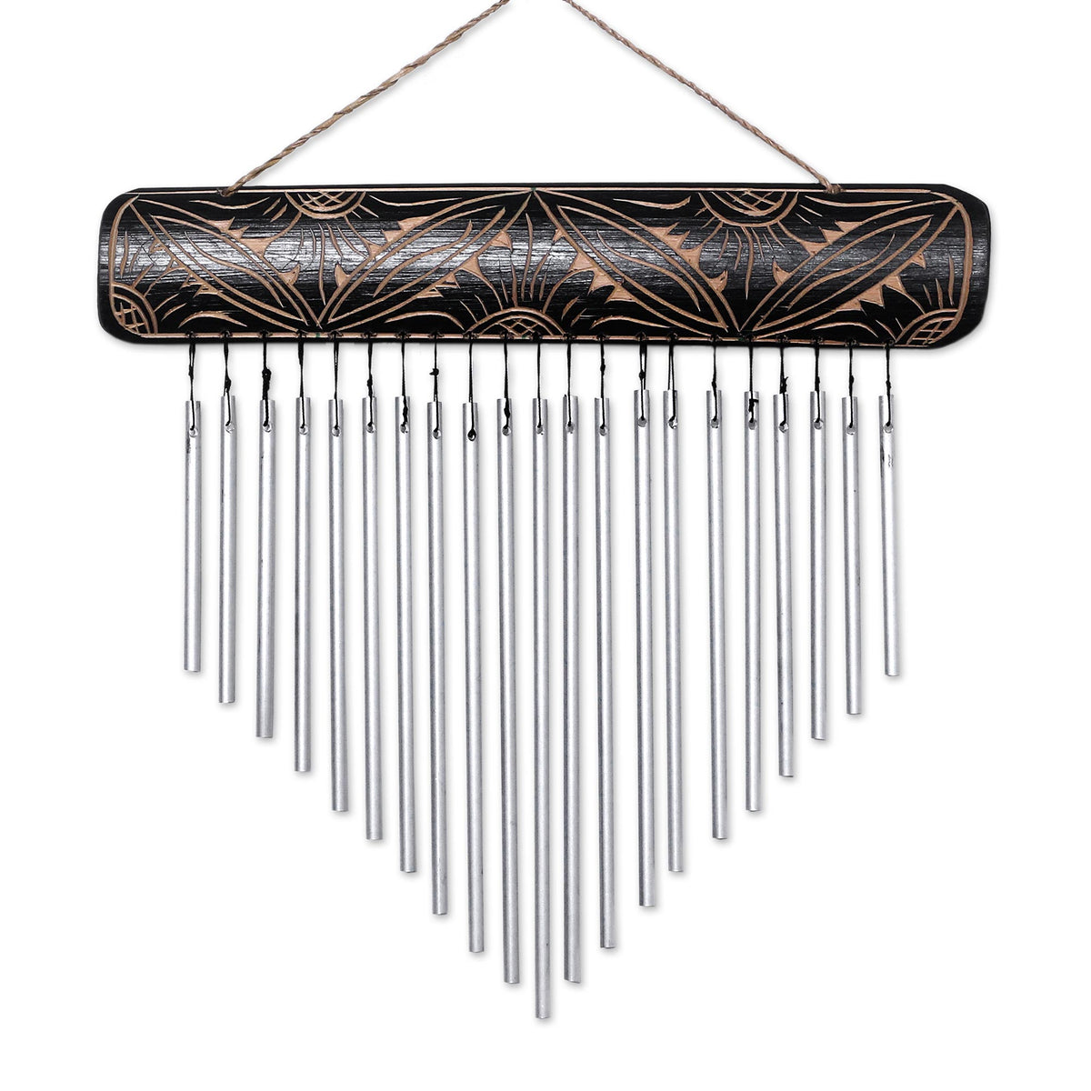 Handcrafted Bamboo and Aluminum Wind Chimes from Bali - Melodic Dance