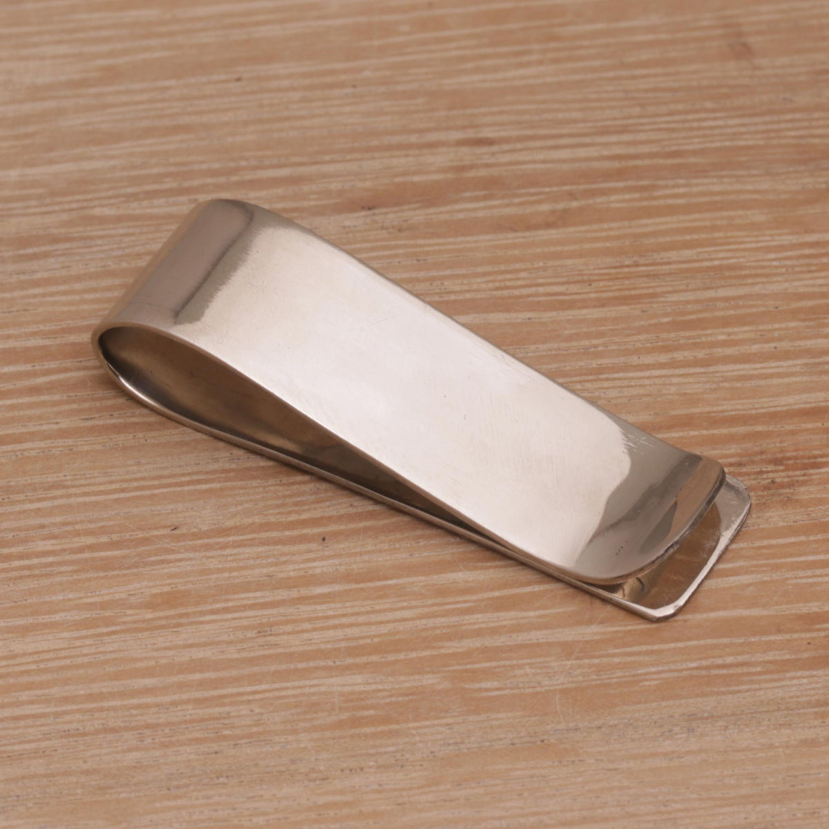 Crafted with 'Luck Will Follow Me' Sigil - Engraved Stainless Steel Money Clip from Indonesia