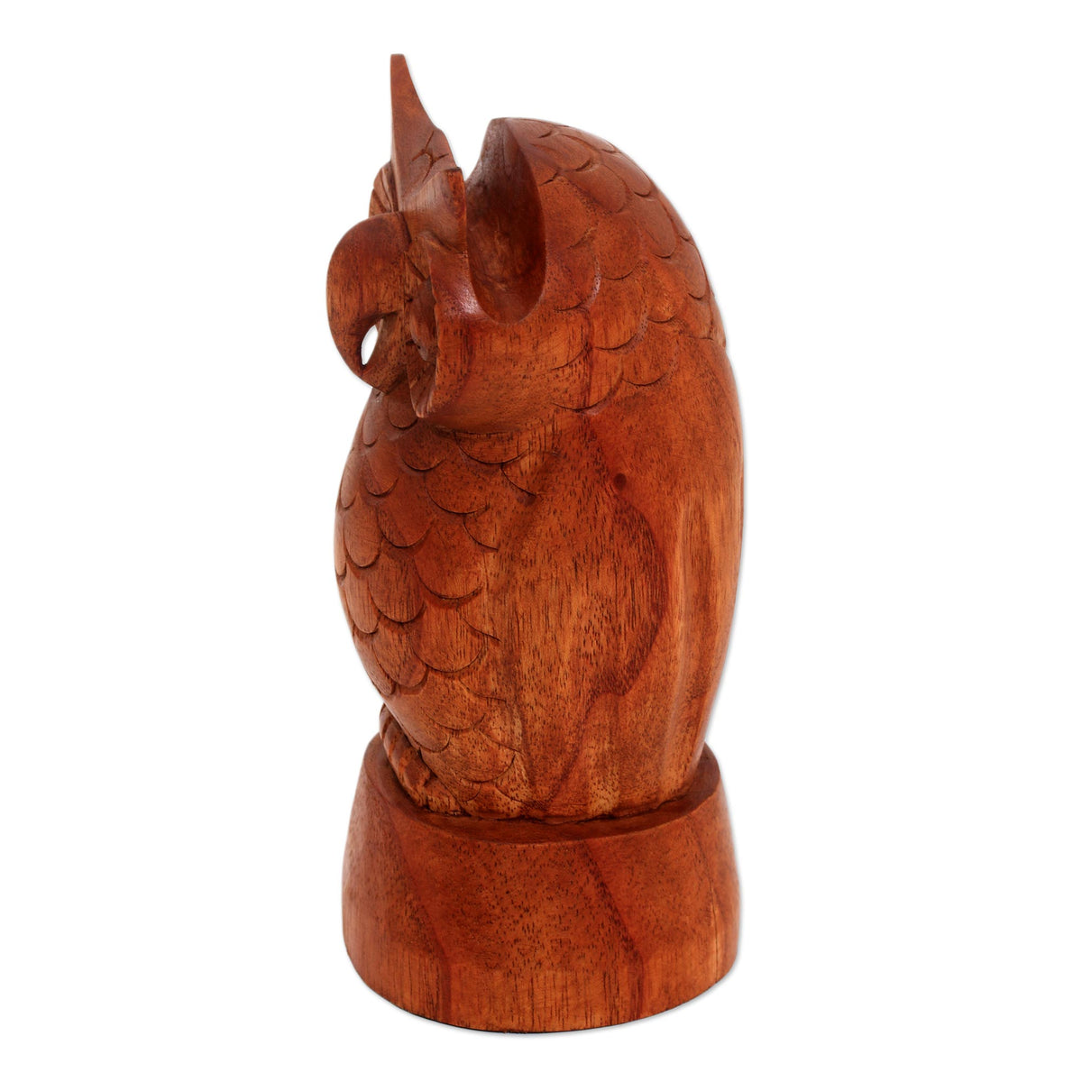 Owl-Shaped Jempinis Wood Eyeglasses Holder from Bali