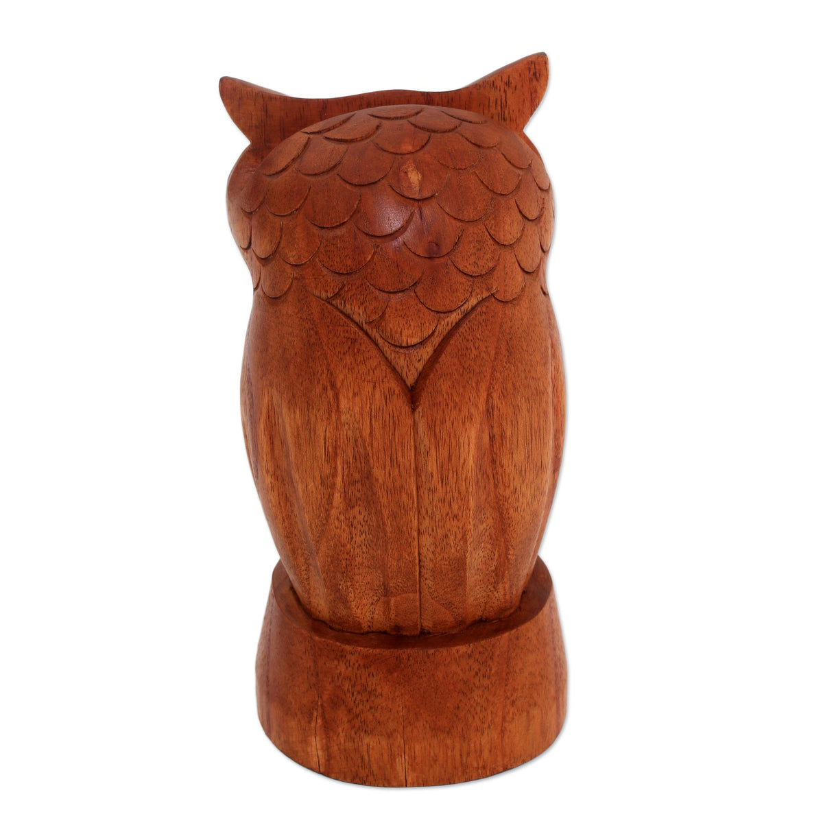 Owl-Shaped Jempinis Wood Eyeglasses Holder from Bali