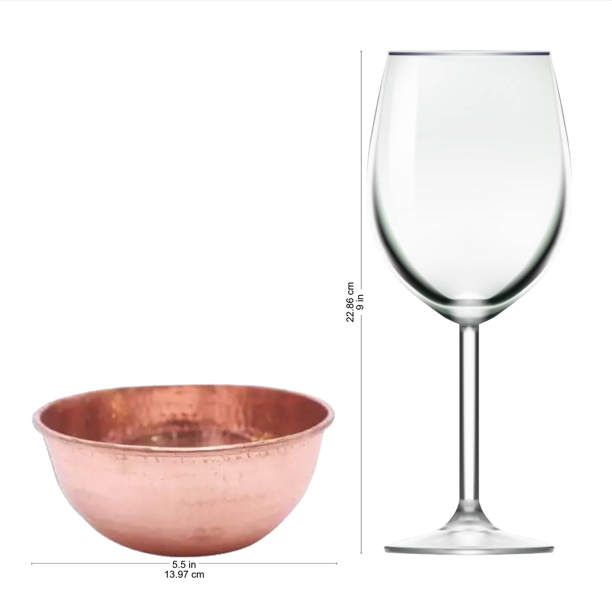Gleaming Meal - Hammered Copper Bowl Handcrafted in Bali