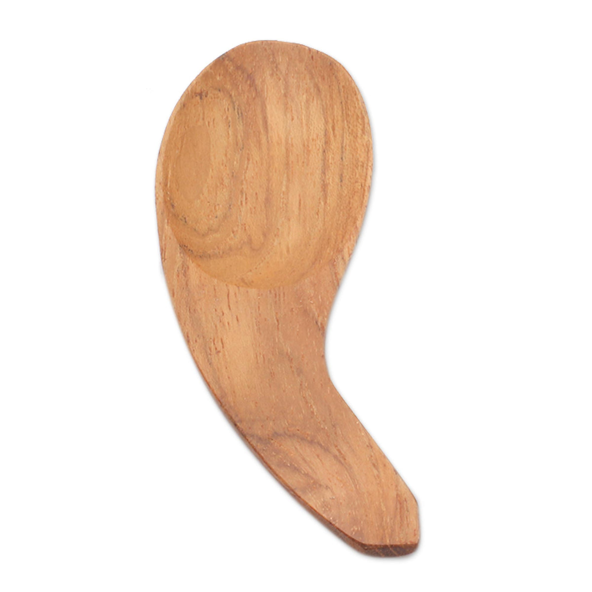 Curved Teak Wood Scoops from Bali (Set of 6) for a Stylish Meal