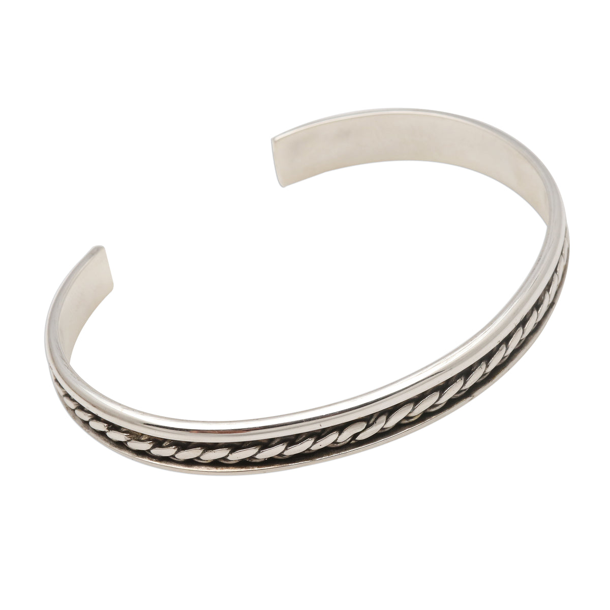 Sleek Hand Crafted Sterling Silver Cuff Bracelet - Measure by Measure