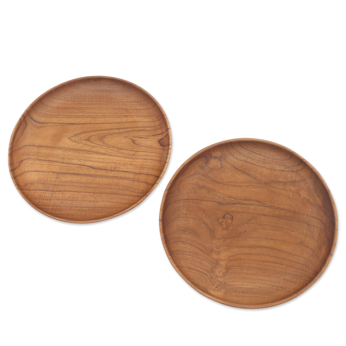 Handmade Teak Wood Dinner Plates from Bali
