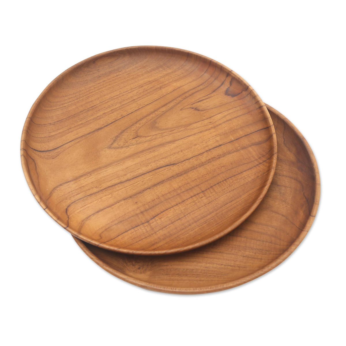 Handmade Teak Wood Dinner Plates from Bali