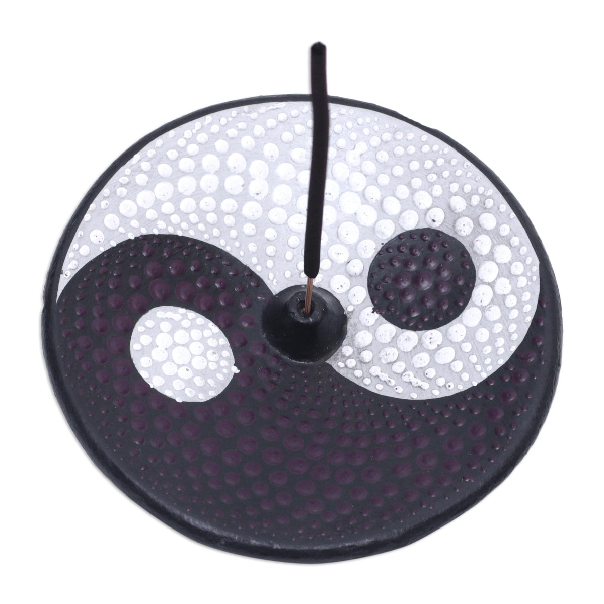 Yin Yang Ceramic Incense Holder, 'Yin Yang'