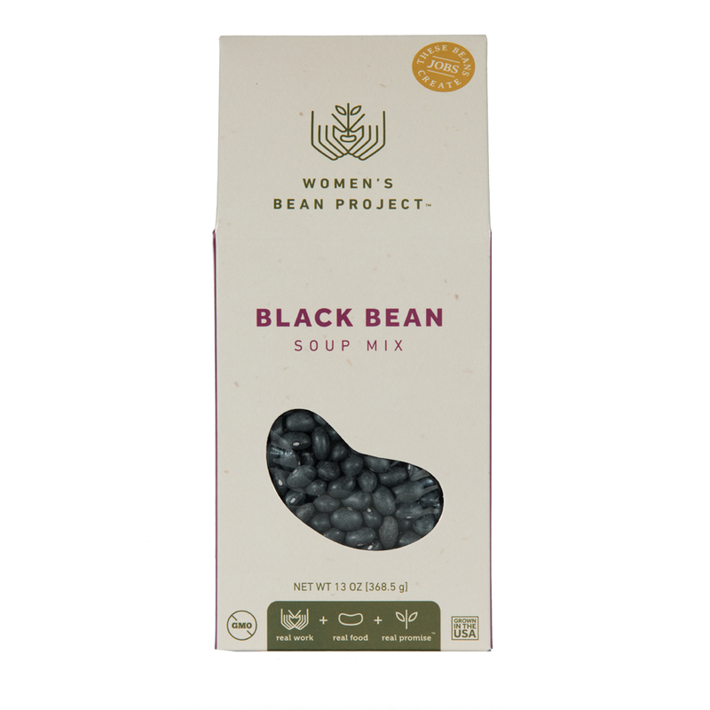 Individual pack of black bean soup mix