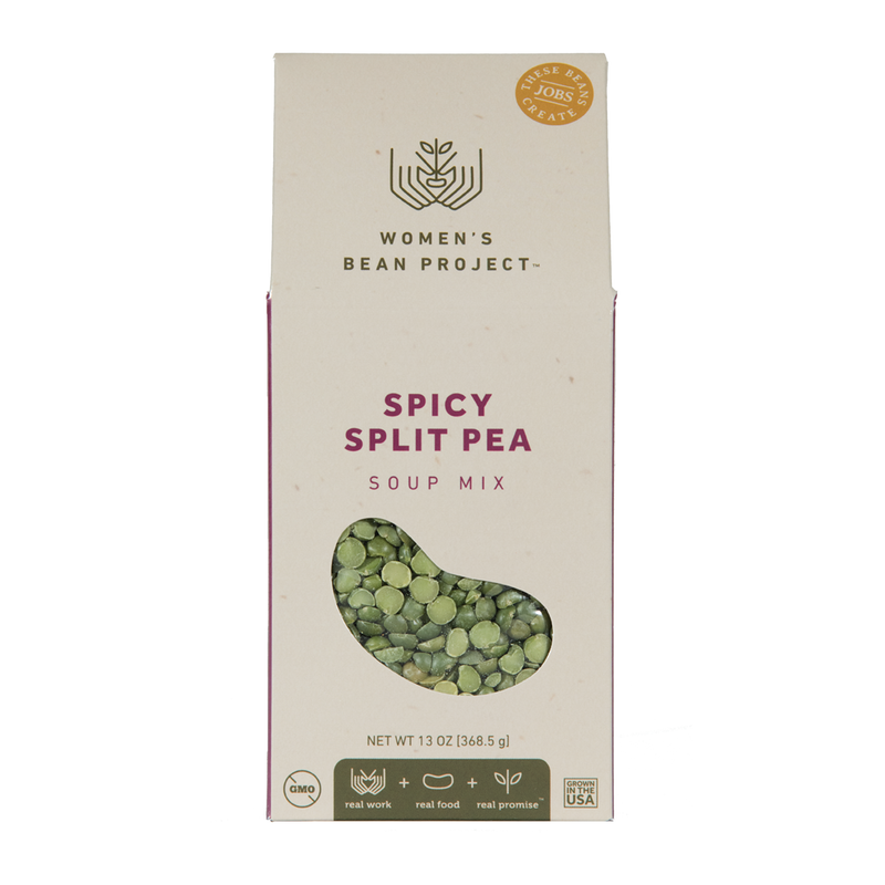 Individual package of split pea soup mix