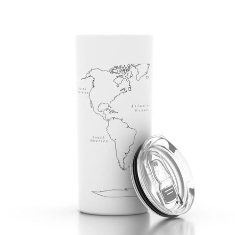 World Map 16 oz Insulated Coffee Tumbler