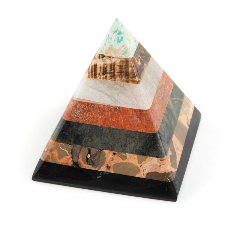 Good Energy Gemstone Pyramid Sculpture