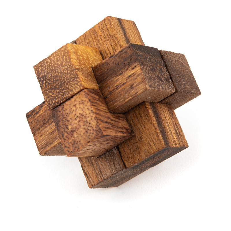 Set of Six Handcrafted Wooden Puzzle Set "Logical Mind"