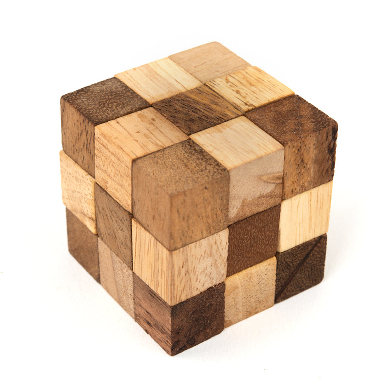 Set of Six Handcrafted Wooden Puzzle Set "Logical Mind"