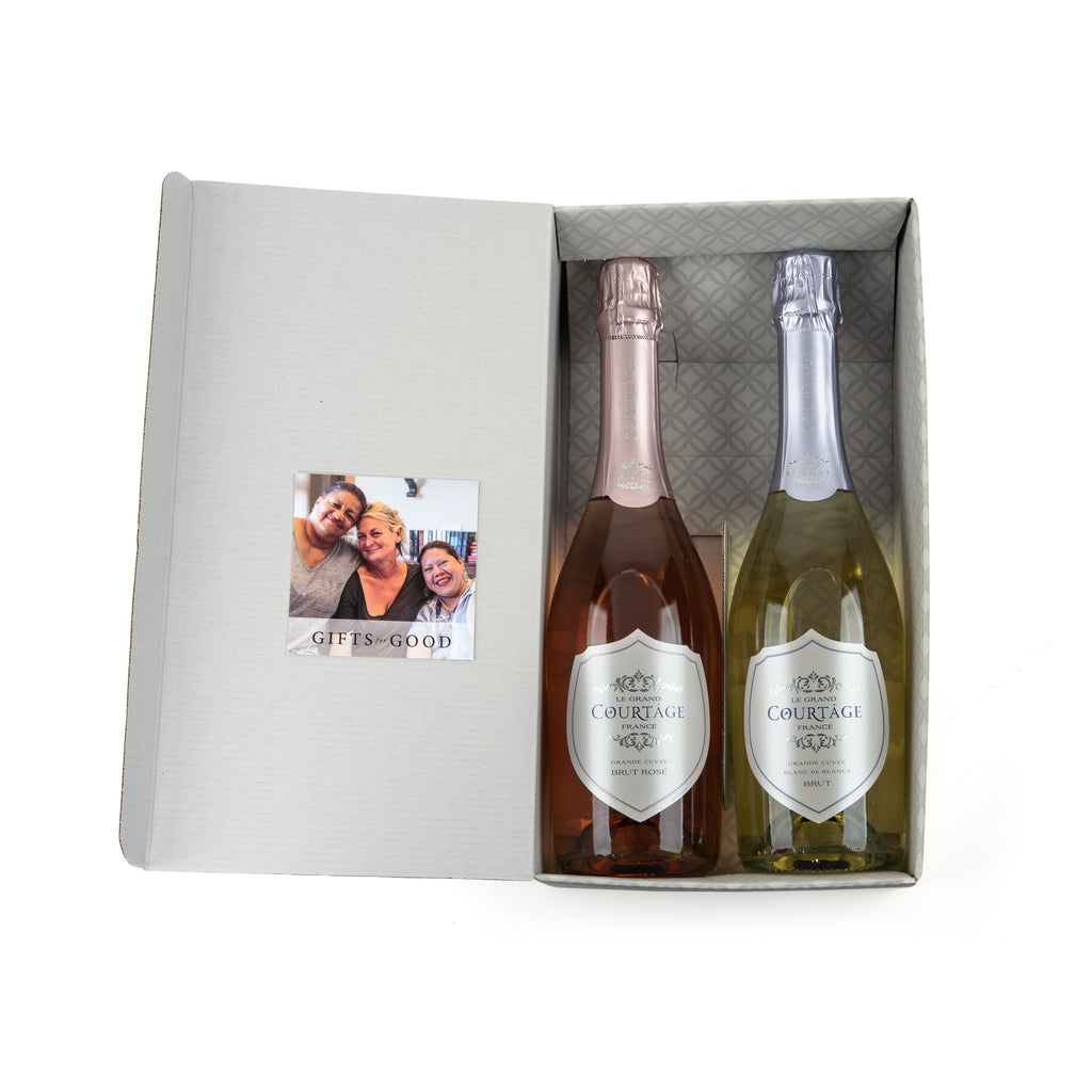 Sparkling Wine 2 Bottle Gift Set – Gifts for Good
