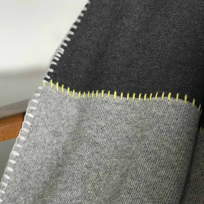 Gray Divide Throw Blanket