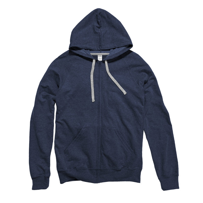 Unisex Heathered Full Zip Hoodie