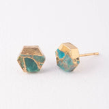 Oasis Turquoise and Gold Studs