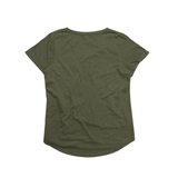 Ladies Eco-Triblend Drop Hem V-Neck Pocket Tee