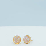 Brittany White Agate Stud Earrings