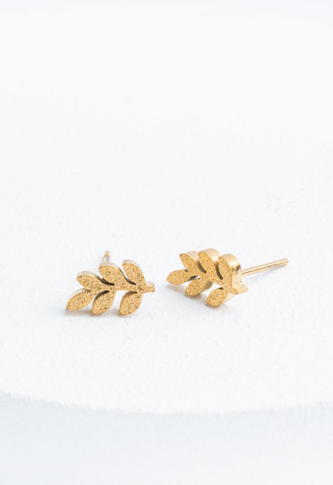 Frosted Rowen Stud Earrings