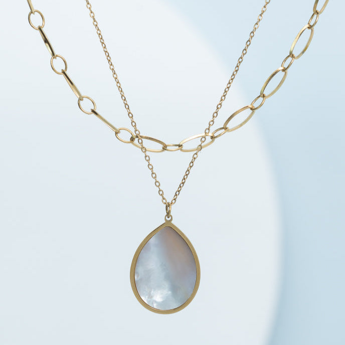 Holly Layered Mother-of-Pearl Necklaces