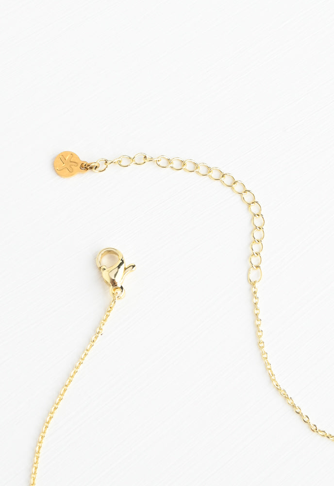 Details of the Chain of the Picture Perfect Mother of Pearl Necklace - Ethical Jewelry that Empowers Women