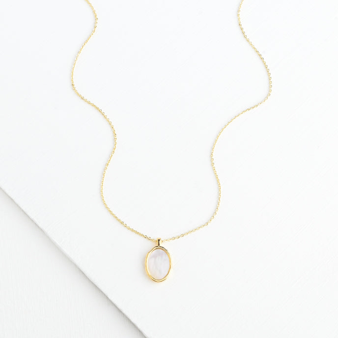 Picture Perfect Mother of Pearl Necklace - Ethical Jewelry that Empowers Women