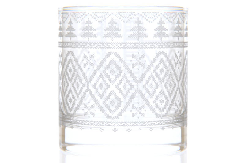 Pine Tree Sweater Rocks Glass - Set of 2