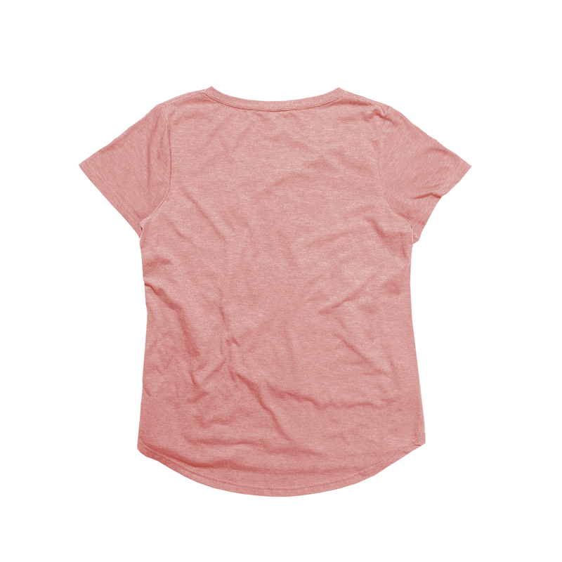 Ladies Triblend Drop Hem V-Neck Tee