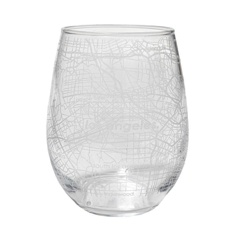 Home Town Maps Stemless Wine Glass - Set of 2