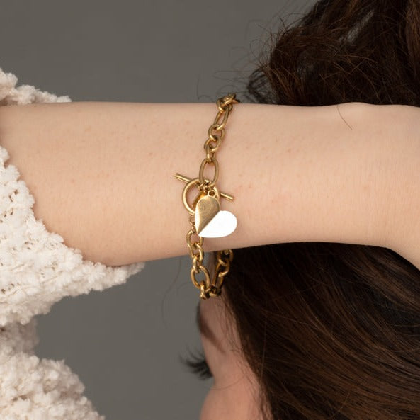 Bracelet on model's wrist