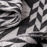 Alpaca Scarf from Peru - "Mountain Scent in Ecru & Slate"