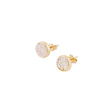 Brittany White Agate Stud Earrings