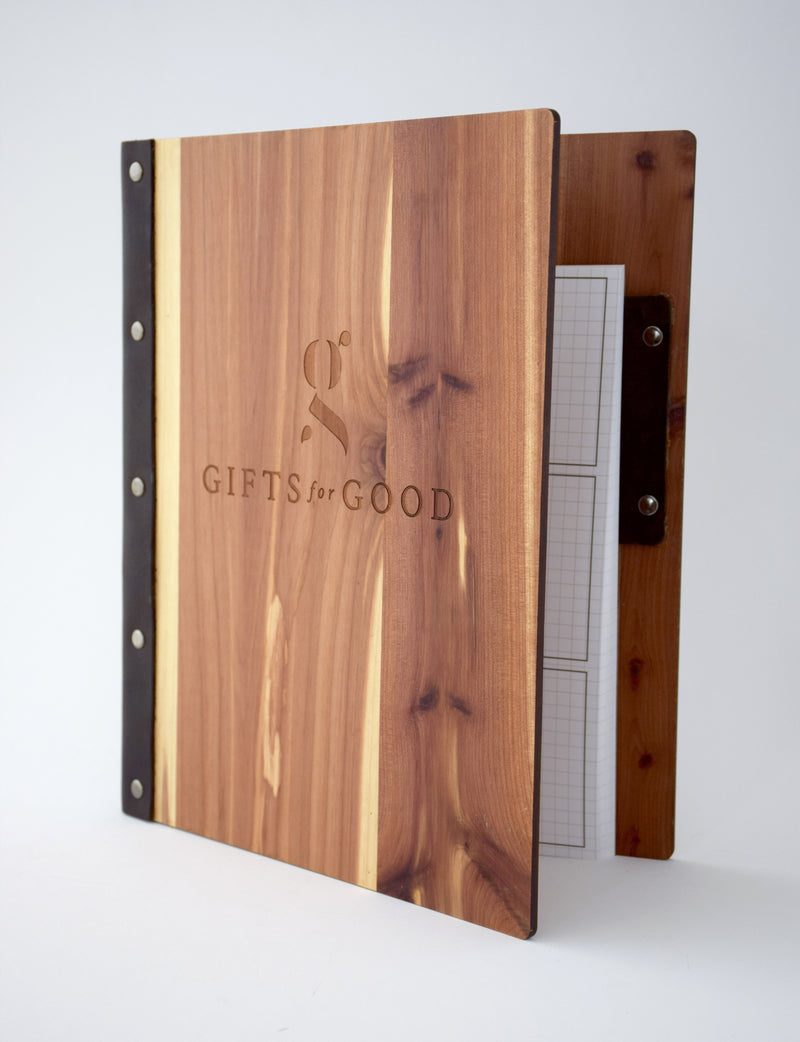 Buy 1 Plant 1 Wood Padfolio - Gifts For Good